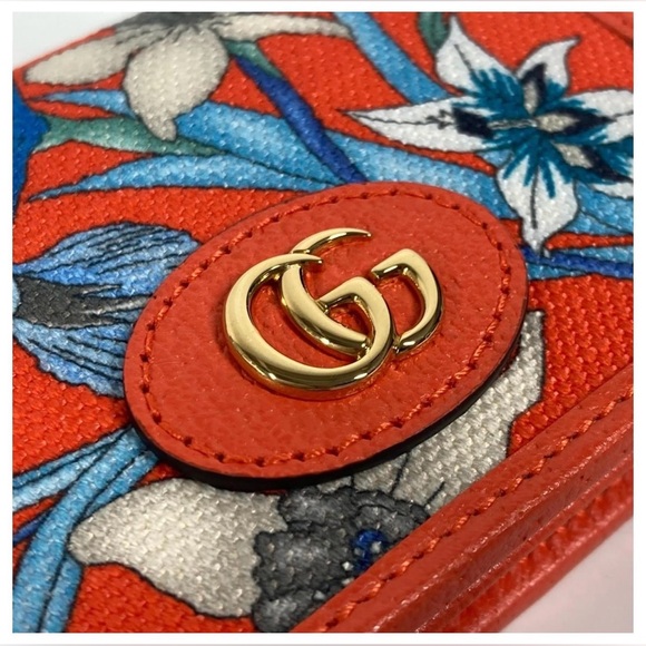 *NIB* Gucci Flora Print Canvas Compact Wallet - Picture 5 of 7